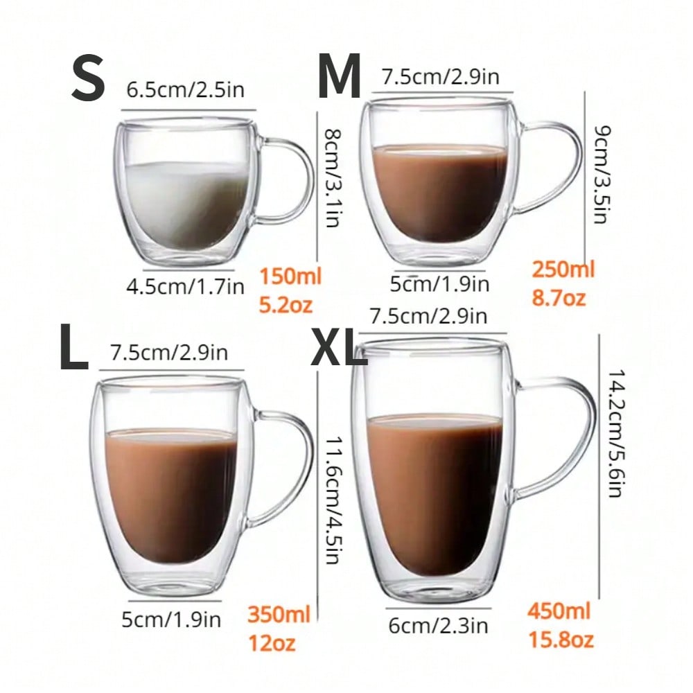 1PC Double Walled Glass Cups H - огляд і ціна Espresso Shot Glass